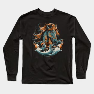 Horse and Wave Long Sleeve T-Shirt